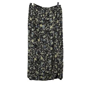 Sigrid Olsen Sport Womens Skirt 2P Black Floral Midi Front Slit Whimisgoth Fairy